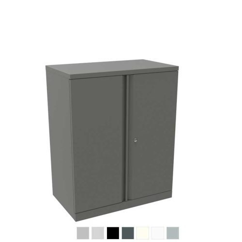 Grey storage cabinet