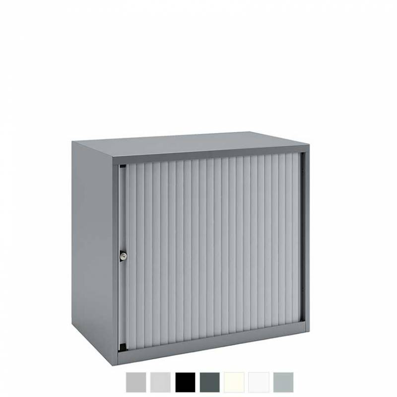 Grey storage cabinet