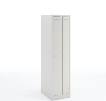 White twin locker with two tall doors