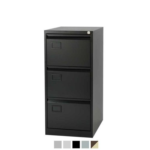 Bisley 3-Drawer Steel Home File Cabinet Green