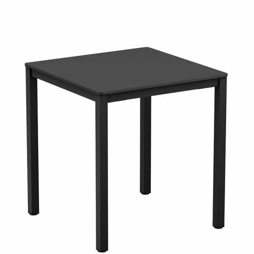 Black square table