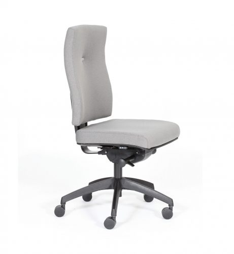 Grey task chair with wheeled base