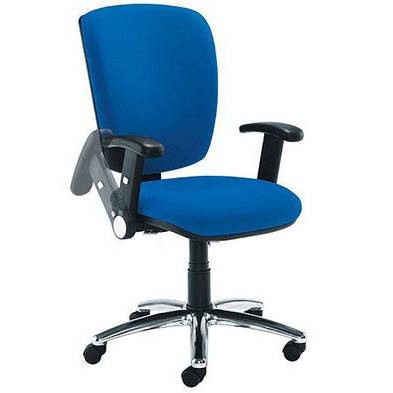 Blue swivel chair