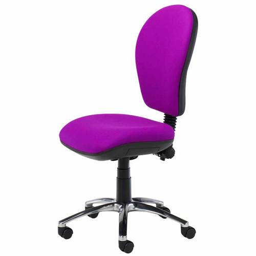 Purple desk chair with swivel base