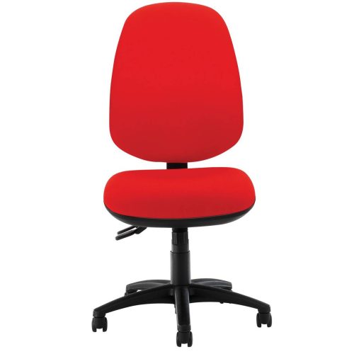 Red swivel chair