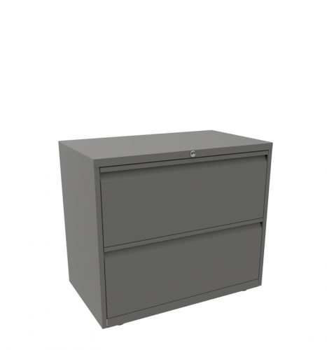 Grey side filer with 2 drawers