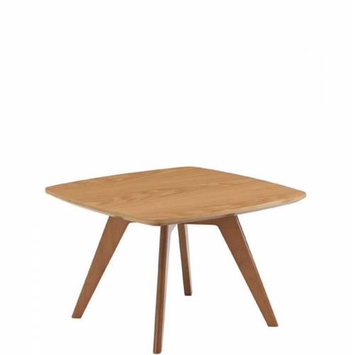 Small square wooden coffee table