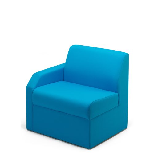 Blue modular reception seating