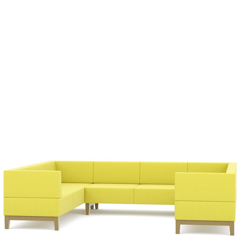 Yellow corner sofa