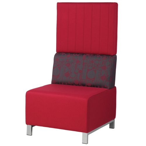 High backed red modular seating