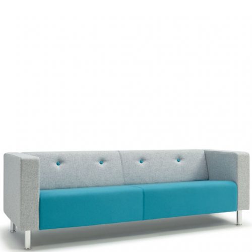Blue and grey sofa