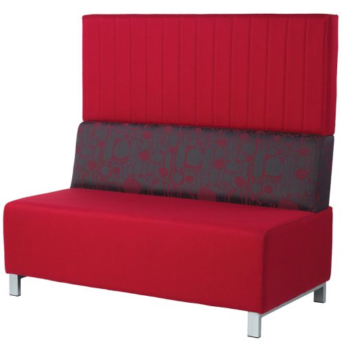 High backed red modular seating